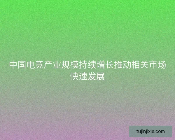 中国电竞产业规模持续增长推动相关市场快速发展
